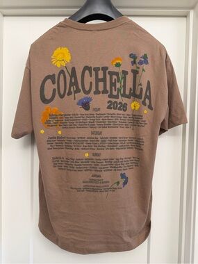 Coachella 2026 line up tee floral